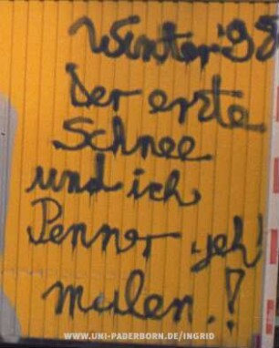 Der erste Schnee und ich Penner geh' malen!