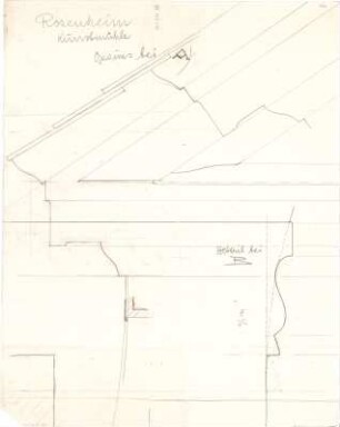 Fischer, Theodor; Rosenheim; Kunstmühle - Gesims (Schnitt)