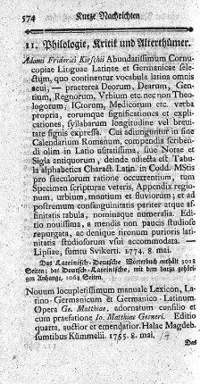 Abundatissimum cornucopiae linguae latinae et germanicae selectum. Ed.novissima.