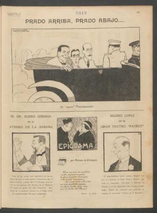 Regino López en el Gran Teatro "Payret"