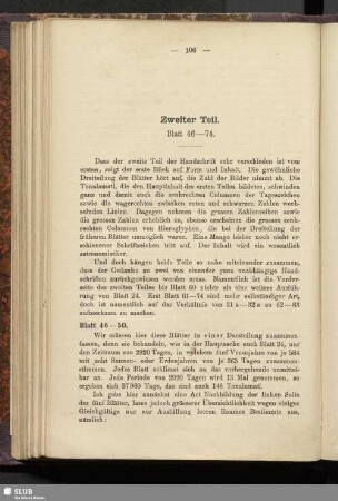 Zweiter Teil. Blatt 46-74