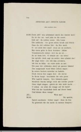 Romeo und Julia : zweiter Akt zweite Szene