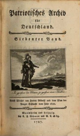 Patriotisches Archiv für Deutschland. 7. 1787