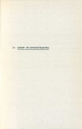 II. Quellen- und Literaturverzeichnis