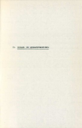 II. Quellen- und Literaturverzeichnis