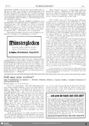 Soll man jetzt werben?