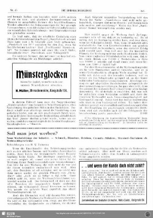 Soll man jetzt werben?