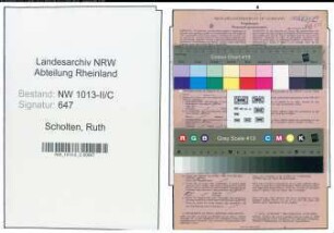 Entnazifizierung Ruth Scholten , geb. 10.10.1904 (Gaertnerin)