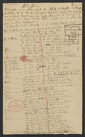 Euryanthe. Handschriftliches Textbuch. Autograph der Librettistin