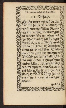 III. Ursach.