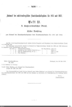 Staatshaushaltsplan 1931-1932, Heft 12