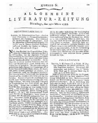 Paley, William: M. Payley's Grundsätze der Moral und Politik / aus dem Engl. übers. Mit einigen Anmerkungen und Zusätzen von C. Garve. - Leipzig : Weidmann ; Reich, 1787