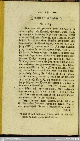 Zweyter Abschnitt. Salze