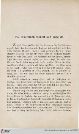 Die Anatomen Kobelt und Bischoff