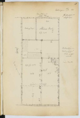 Rathaus, Esslingen: Grundriss (aus: Skizzen- und Fotoalbum 15)