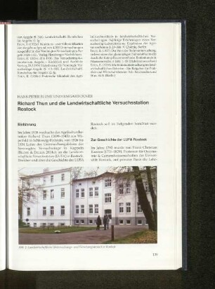 Richard Thun und die Landwirtschaftliche Versuchsstation Rostock