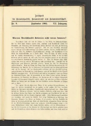 Warum Deutschlands Kolonien nicht voran kommen?