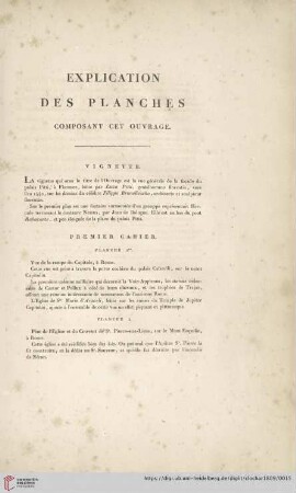 Explication des planches composant cet ouvrage