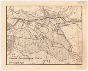 Gesamtbebauungsplan Ankara. Umgebung von Ankara: Übersichtsplan 1:5000
