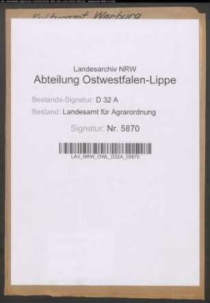 Essentho, Krs. Büren. Regulierung