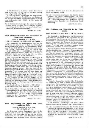 Verpflichtung der Jugend und Schulentlassung 1943 : [Erziehung] ; [Für das Reich] ; [Amtliche Erlasse] ; [Amtlicher Teil]