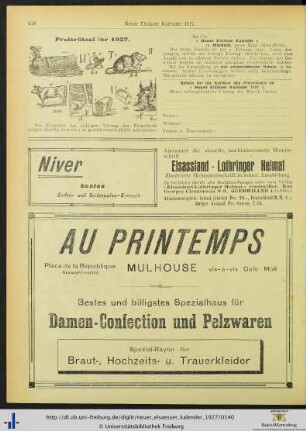 Preisrätsel für 1927.