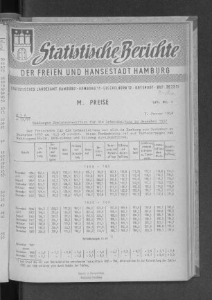 Hamburger Preisindexziffern für die Lebenshaltung im Dezember 1957 : Lfd. Nr. 2