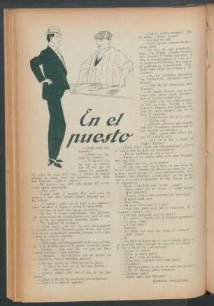 En el puesto