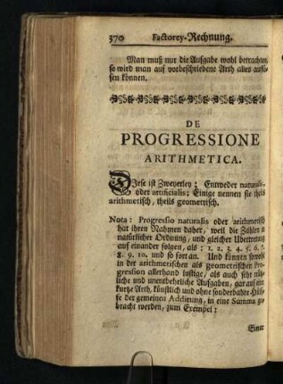 De Progressione Arithmetica [De Progressione Geometrica; Ausziehung der Quadrat-Wurtzel]