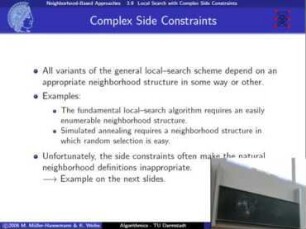 Neighborhood-Based Approaches - Local Search with Side Constraints
