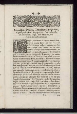 Les couronnes de vertu et de gloire ...