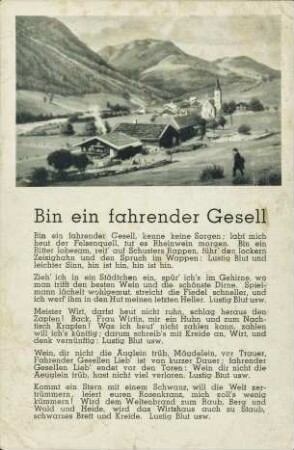 Bin ein fahrender Gesell
