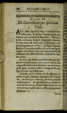 Caput II. De Correctione per Spiritum Vini.