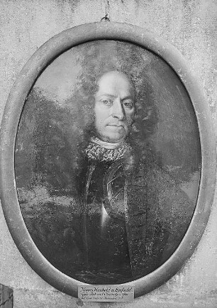 Bildnis Hans Haubold von Einsiedel (Ritter auf Wolkenburg, Löbichau, Seidenberg-Reibersdorf, Hersdorf und Ehrenberg, Churf. Geh. Rat, Oberhofmeister und Hofmarschall, Vermählt mit Anna Sophia Freiin von Rumor)