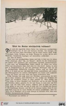 33: Wird die Kultur wirtschaftlich bestimmt?
