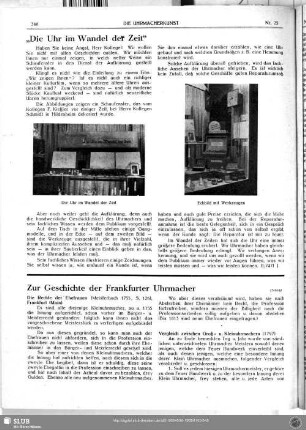 Zur Geschichte der Frankfurter Uhrmacher (Schluß)