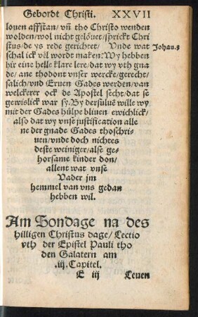 Am Sondage na des hilligen Christus dage ...