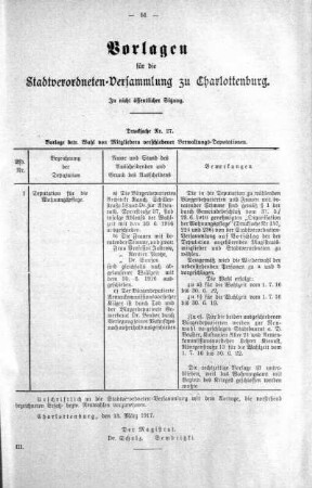In nichtöffentlicher Sitzung. (27), 28. März 1917