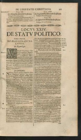 Locus XXIV. De Statu Politico.