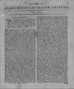 Outrepont, J.: Abhandlungen und Beiträge geburtshülflichen Inhalts. Bamberg, Würzburg: Göbhardt 1822
