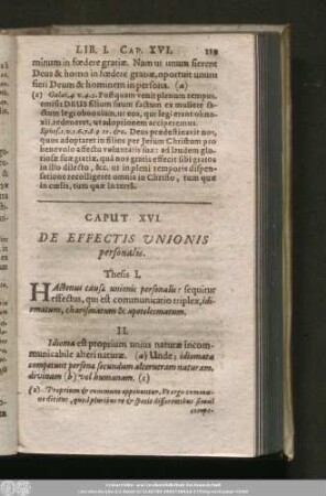 Caput XVI. De Effectis Unionis personalis.
