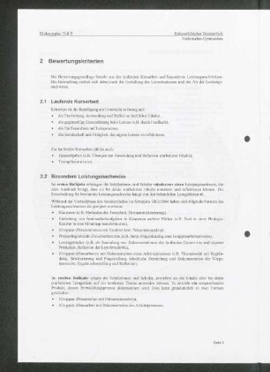 2 Bewertungskriterien