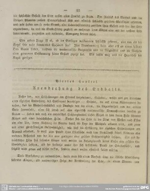 Viertes Capitel. Axendrehung des Erdballs