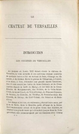 Le château de Versailles : histoire et description, 1