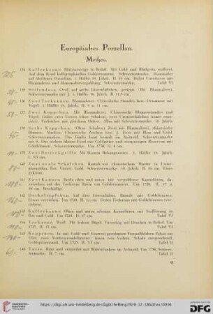 Europäisches Porzellan (Nr. 134-749)
