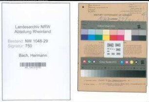 Entnazifizierung Hermann Bach , geb. 27.02.1896 (Beamter)
