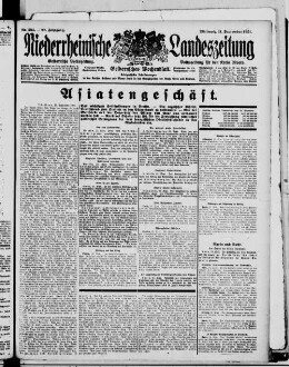 Niederrheinische Landeszeitung : Geldernsche Volkszeitung : Geldern'sches Wochenblatt : Volkszeitung für den Kreis Moers : erfolgreichstes Insertionsorgan in den Kreisen Geldern und Moers sowie in den Grenzbezirken der Kreise Cleve und Kempen