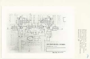 Kindzentriertes Wohnen, Berlin-Schmargendorf (Diplomarbeit bei Werner Düttmann): Grundriss Erdgeschoss 1:200