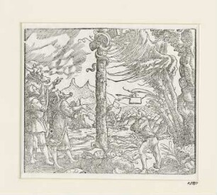 Eherne Schlange, aus: Martin Luther, "Biblia: Das ist: Die gantze heilige Schrifft: Deudsch", Wittenberg 1561, S. 88 recto