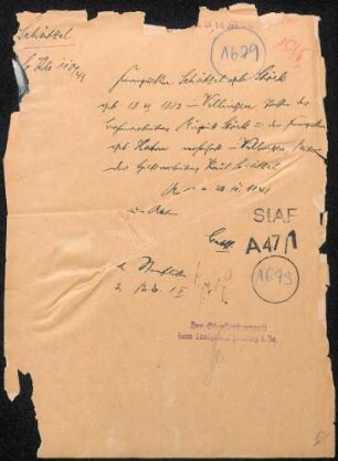 Angeklagte: Schätzel, Franziska; Villingen *18.07.1882 in Villingen; + ? Delikt: Rundfunkverbrechen Tatort: Villingen Tatzeit: Juli 1943